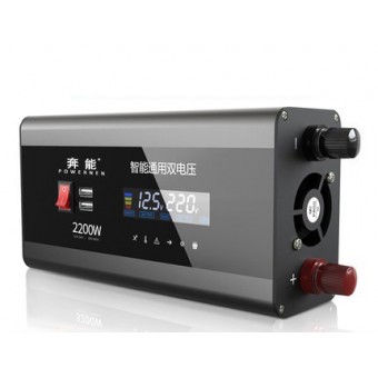 Инвертор 2200W 12V / 24V с ЖК дисплеем 2xUSB (IPC2200U)