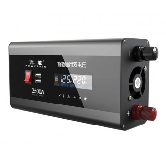 Инвертор преобразователь напряжения 2500W 12/24V - 220V с ЖК дисплеем (IPC2500)