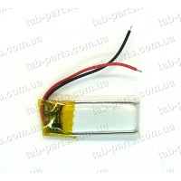 Батарея (акумулятор) для відео реєстратора, BlueTooth гарнітури 75мАч, Li-Pol 3.7В, 25*12*3 мм