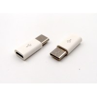 Переходник micro USB - Type-C белый