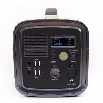 УМБ Портативне джерело живлення 500VA/300W (3.7v 20000 mAH) з розеткою 220В, 4xUSB, 2x12v DC чорний (NPS001Li-BL)