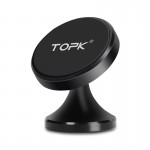 Автодержатель для телефона магнитный TOPK 360 черный (TKD04-BL)