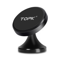 Автодержатель для телефона магнитный TOPK 360 черный (TKD04-BL)
