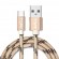 Кабель синхронізації Topk USB Type-C 1m 3A нейлоновий gold (TK09C-VER2-GD)