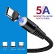 Магнитный кабель синхронизации Topk 3в1 1m 5A 360° черный (TK08-3-VER2-BL)