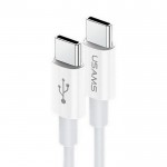 Кабель синхронизации Usams PD USB Type-C Power Delivery 60W 5A 1.2m серый (US-SJ409-GR)