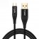 Кабель синхронизации Topk USB Type-C 1m 3A нейлоновый черный (TK42C-VER2-BL)