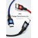 Кабель синхронизации Usams 3в1 MicroUSB, USB Type-C, IPhone 1.5m 3A нейлоновый черный (US-SJ318-BL)