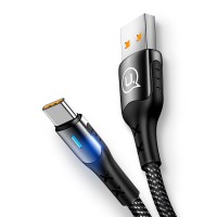 Кабель синхронизации Usams USB Type-C 1.2m 5A нейлоновый черный (US-SJ319-BL)