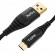 Кабель синхронизации Topk microUSB 1m 2.4A нейлоновый черный (TK42U-VER2-BL)