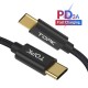 Кабель синхронизации Topk PD USB Type-C Power Delivery 60W 3A 1m нейлоновый черный (TK80C-VER2-BL)