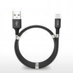 Магнитный кабель зарядки и синхронизации Topk iPhone 1m 3A черный (TK07i-VER2-BL)