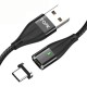 Магнитный кабель синхронизации Topk USB Type-C 1m 3A черный (TK61C-VER2-BL)