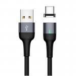 Магнитный кабель синхронизации Usams USB Type-C 1m 3A черный (US-SJ327-BL)