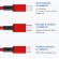 Кабель для зарядки Topk 3в1 MicroUSB, USB Type-C, IPhone 1.2m 2.4A нейлоновый красный (TK20-3-RD)