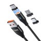 Магнитный кабель синхронизации Topk 3 в 1 1m 3A черный (TK63-3-VER2-BL)