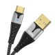 Кабель синхронизации Topk USB Type-C 1m 3A нейлоновый серый (TK83C-VER2-GR)