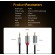 Аудио кабель Topk Jack 3.5 мм - 2 RCA 1м черный (TKL14-BL)