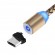 Магнитный кабель для зарядки Topk microUSB 1m 2.4A 360° Gold (TK17U-VER2-GL)