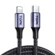 Кабель синхронизации Topk PD USB Type-C для Apple iPhone 20W 2.2A 1m нейлоновый серый (TK10CI-GR)