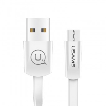 Кабель синхронизации Usams MicroUSB 1.2m 2A белый (US-SJ201-WT)