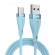 Кабель синхронизации Topk USB Type-C 1m 3A силиконовый голубой (TK46C-VER2-BE)