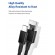 Кабель для заряджання Topk 3в1 MicroUSB, USB Type-C, IPhone 1.2m 2.4A чорний нейлоновий (TK20-3-BL)