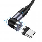 Магнитный кабель для зарядки Topk USB Type-C 1m 2.4A 540° черный (TK59C-VER2-BL)