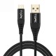 Кабель синхронизации Topk microUSB 1m 2.4A нейлоновый черный (TK42U-VER2-BL)