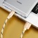 Кабель синхронізації Topk USB Type-C 1m 3A нейлоновий gold (TK09C-VER2-GD)