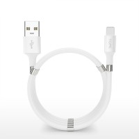 Магнитный кабель зарядки и синхронизации Topk iPhone 1m 3A белый (TK07i-VER2-WT)