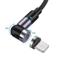 Магнитный кабель для зарядки Topk iPhone 1m 2.4A 540° черный (TK59i-VER2-BL)