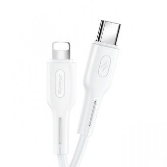 Кабель синхронизации Usams PD USB Type-C для Apple iPhone 30W 2A 1.2m белый (US-SJ406-WT)