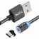Магнитный кабель для зарядки Topk USB Type-C 1m 2.4A 360° серый (TK17C-VER2-GR)