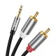 Аудио кабель Topk Jack 3.5 мм - 2 RCA 1м черный (TKL14-BL)