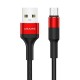 Кабель синхронизации Usams microUSB 1.2m 2A нейлоновый красный (US-SJ224-RD)