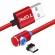 Магнитный кабель для зарядки Topk microUSB 1m 2.4A 360° красный (TK30U-VER2-RD)