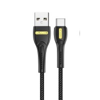 Кабель синхронизации Usams USB Type-C 1m 2.1A нейлоновый черный (US-SJ390-BL)
