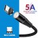Магнитный кабель синхронизации Topk microUSB  QC3.0 1m 5A 360° нейлоновый черный (TK08U-VER2-BL)