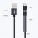 Кабель синхронизации Topk microUSB 1m 2.4A 180° 2в1 нейлоновый черный (TK26U-VER2-BL)