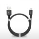 Магнитный кабель зарядки и синхронизации Topk USB Type-C 1m 3A черный (TK07C-VER2-BL)
