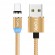 Магнитный кабель для зарядки Topk microUSB 1m 2.4A 360° Gold (TK17U-VER2-GL)