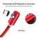Магнитный кабель для зарядки Topk USB Type-C 2m 2.4A 360° красный (TK51C2-VER2-RD)