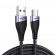 Кабель синхронизации Topk Micro USB 1m 2.4A нейлоновый черный (TK15U-VER2-BL)