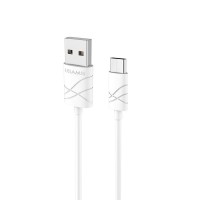 Кабель синхронизации Usams U-Gee Series USB Type-C 1m 2.1A белый (US-SJ042-WT)