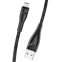 Кабель синхронизации Usams MicroUSB 3m 2.1A нейлоновый черный (US-SJ399-BL)