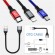 Кабель синхронизации Usams 4в1+ OTG - MicroUSB, USB Type-C, IPhone 1.5m 2A нейлоновый черный (US-SJ420-BL)
