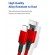 Кабель для зарядки Topk 3в1 MicroUSB, USB Type-C, IPhone 1.2m 2.4A нейлоновый красный (TK20-3-RD)