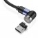 Магнитный кабель синхронизации Topk microUSB 1m 3A 540° нейлоновый черный (TK66U-VER2-BL)