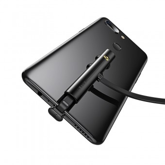 Кабель синхронизации Usams USB Type-C 1.2m 2A игровой на присосках черный (US-SJ381-BL)